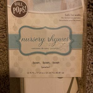 Row Row Row Your Boat Nursery Rhyme Quote Wall Pops New